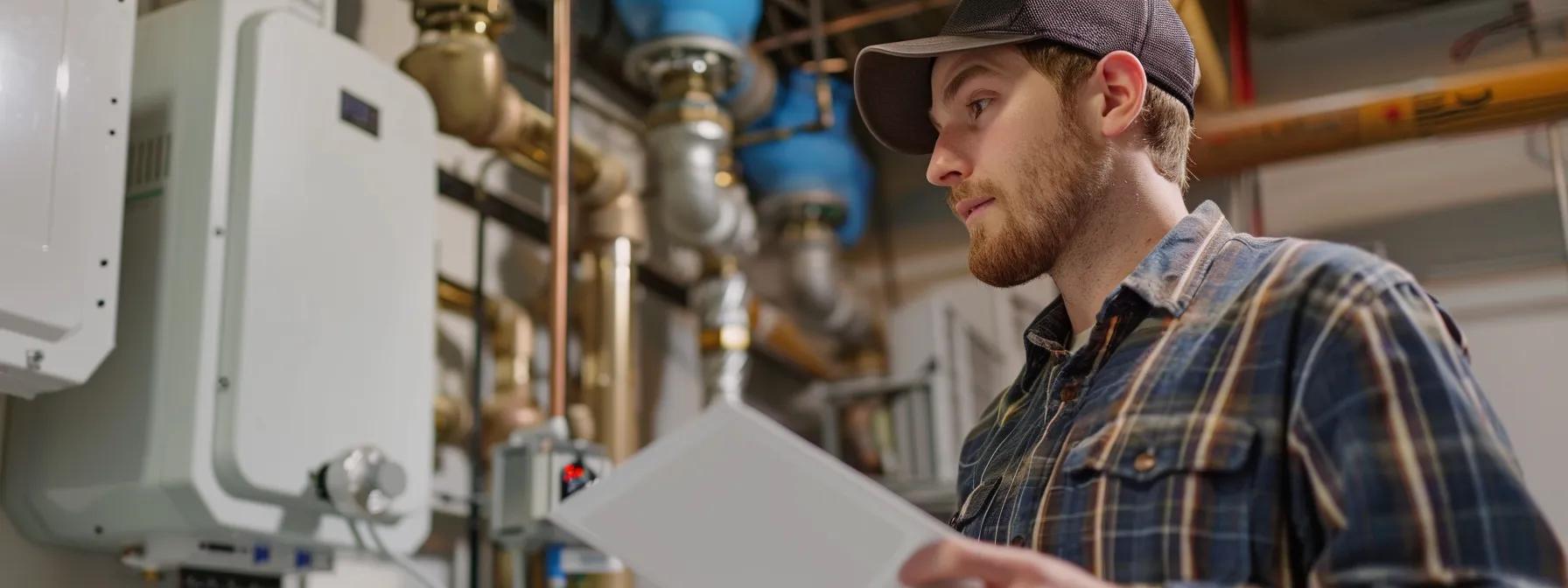 a modern, well-lit home inspection setting showcases a professional examining plumbing and foundational areas, with sleek water detection devices prominently displayed, emphasizing proactive measures against water damage. a modern, well-lit home inspection setting showcases a professional examining plumbing and foundational areas, with sleek water detection devices prominently displayed, emphasizing proactive measures against water damage.