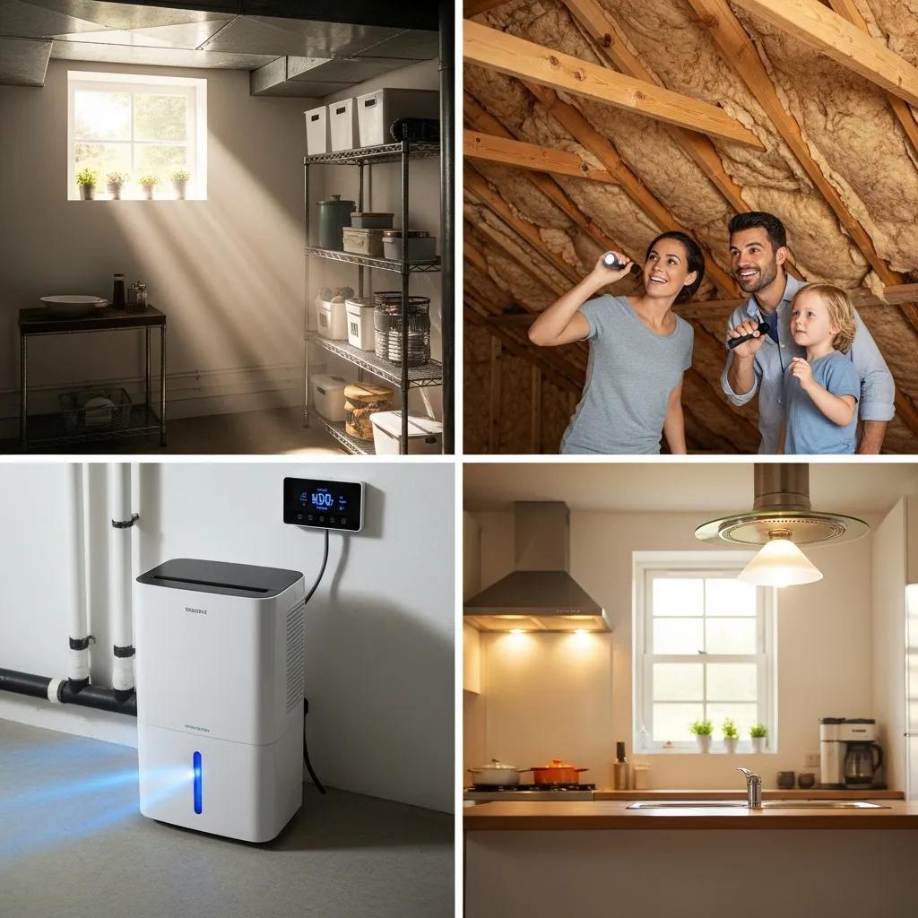 Homeowners implementing mold prevention strategies in their home